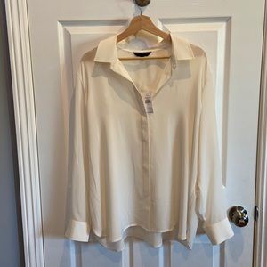 NWT Washable Silk Shirt Banana Republic XL